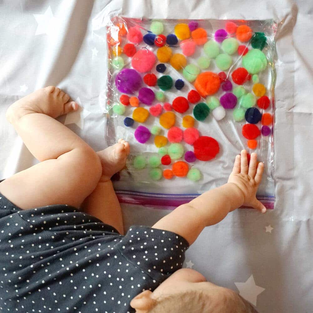Pom Pom Sensory Bag — Baby Play Hacks