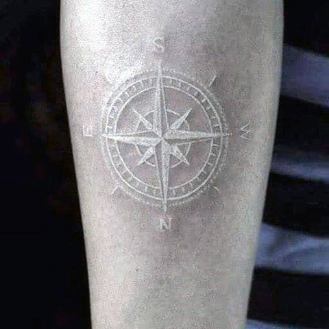 white ink tattoo