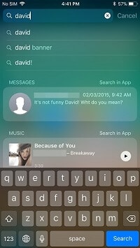how to search text on iphone