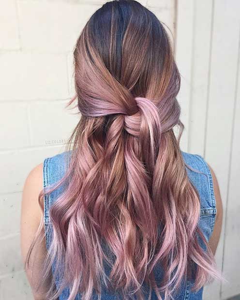 rose gold hair color