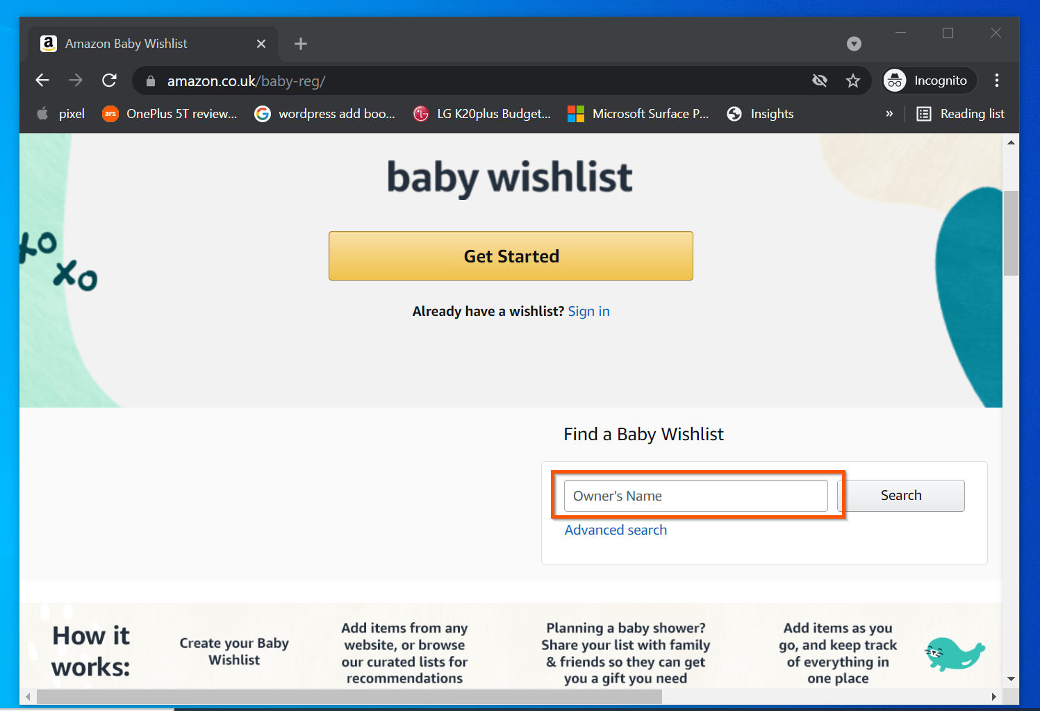 how to create a second Amazon baby registry